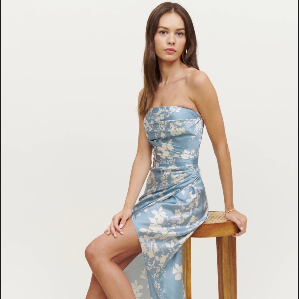 Reformation Barrow Silk Dress